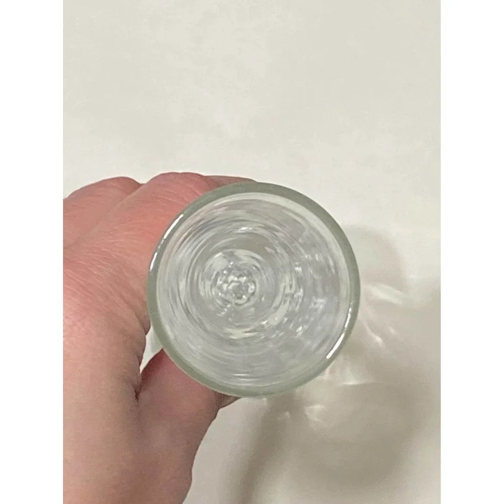 SWEDEN SEDA CLEAR ART GLASS‎ ROSE  8 1/2”VASE